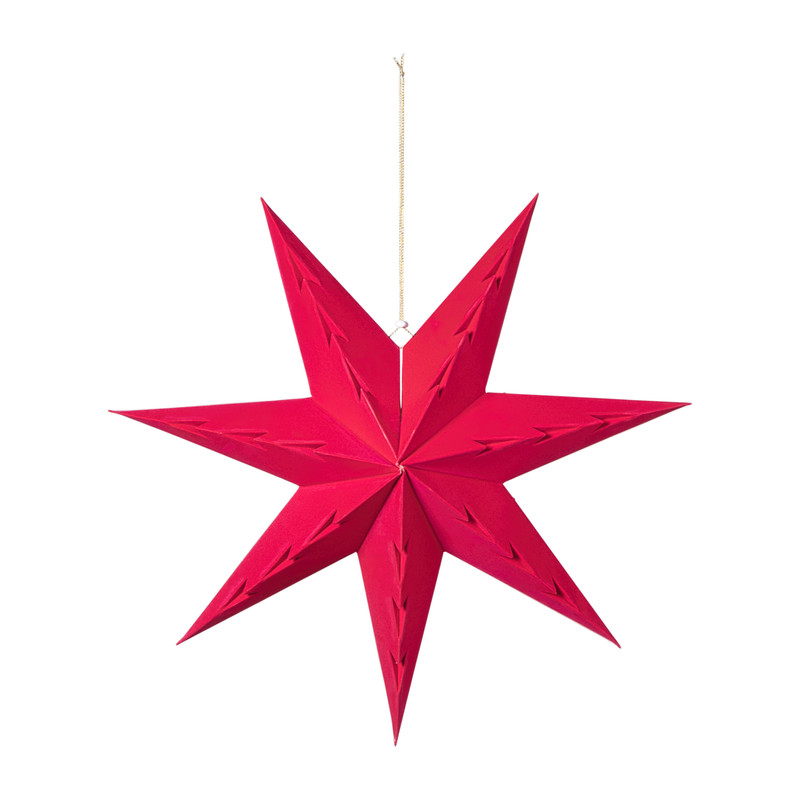 Kerstster papier - roze - 60 cm