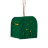Kersthanger brievenbus - groen - 6.5x6x4.5 cm