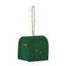 Kersthanger brievenbus - groen - 6.5x6x4.5 cm