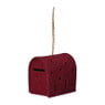 Kersthanger brievenbus - roze - 6.5x6x4.5 cm