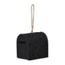 Kersthanger brievenbus - zwart - 6.5x6x4.5 cm
