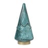 Kerstboom beeldje glas - groen - ø10.5x22.6 cm