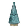 Kerstboom beeldje glas - groen - ø10.5x22.6 cm