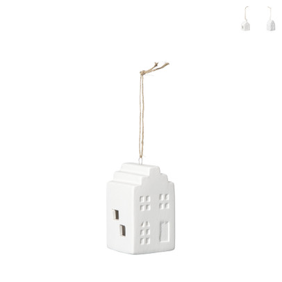 LED kersthuisje wit  - 7.5x4.5x4.5 cm - diverse varianten