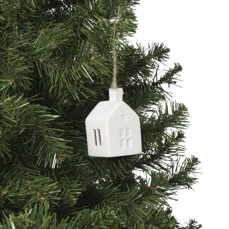 LED kersthuisje wit  - 7.5x4.5x4.5 cm - diverse varianten