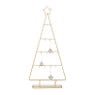 Kerstboom standaard met LED licht - goud - 77 cm