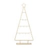 Kerstboom standaard met LED licht - goud - 77 cm