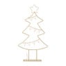 Kerstboom standaard met LED licht - goud - 68 cm