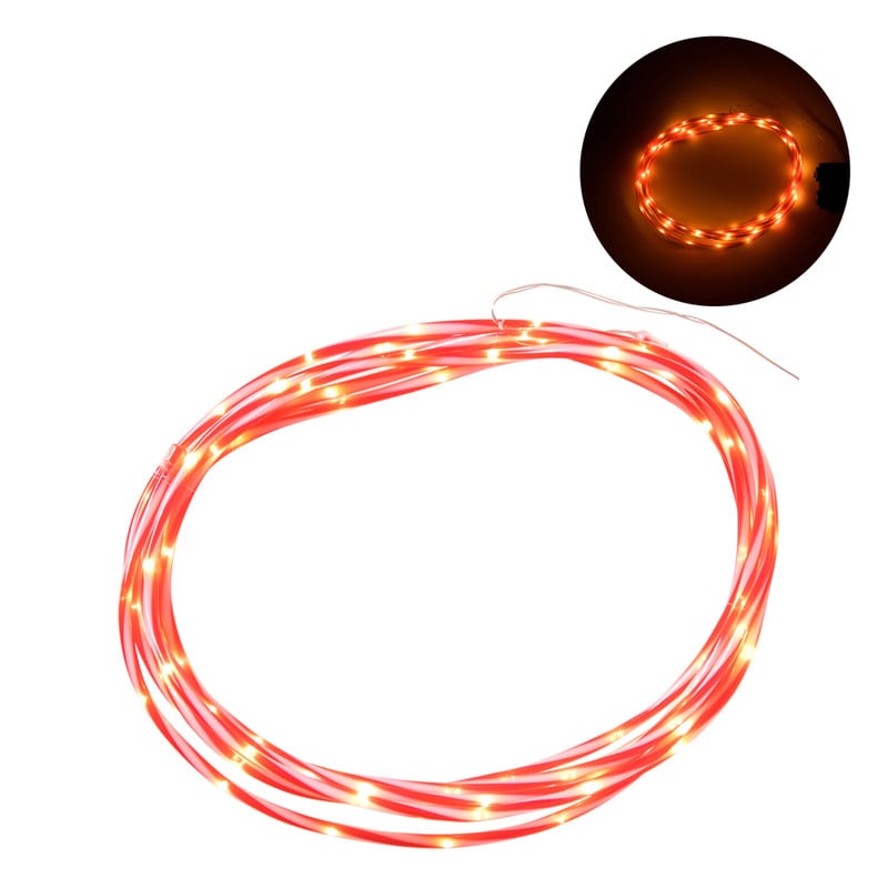 Kerstdraad candy cane - rood/wit - 5 meter