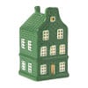 Kersthuisje - groen - 11x5.5x5.5 cm