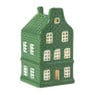 Kersthuisje - groen - 11x5.5x5.5 cm