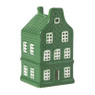 Kersthuisje - groen - 11x5.5x5.5 cm