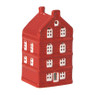 Kersthuisje - rood - 11x5.5x5.5 cm