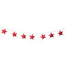 Kerst lichtslinger met sterren - rood - 1.35 meter