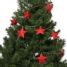 Kerst lichtslinger met sterren - rood - 1.35 meter