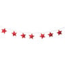 Kerst lichtslinger met sterren - rood - 1.35 meter