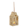 LED kersthuisje - champagnekleurig - 11.3x5.8x4.3 cm