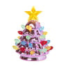 Kerstboom met LED lampjes - paars - 11 cm