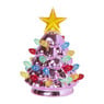 Kerstboom met LED lampjes - paars - 11 cm