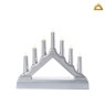 Kerst kandelaar met 7 lampjes - 13x15.7x3.9 cm - diverse varianten