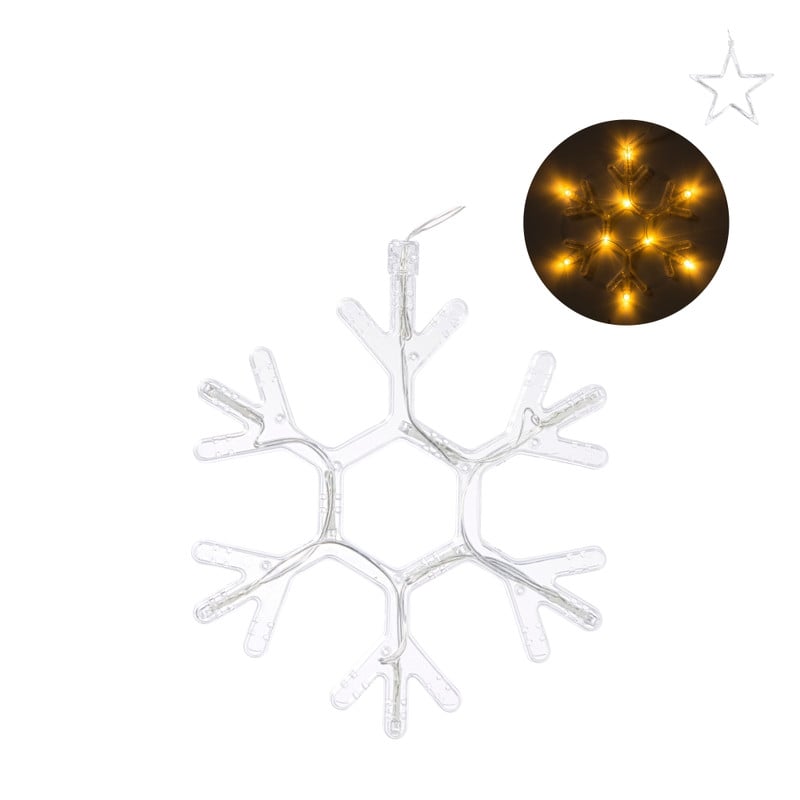 Kerst raamster LED - 18 cm - diverse varianten