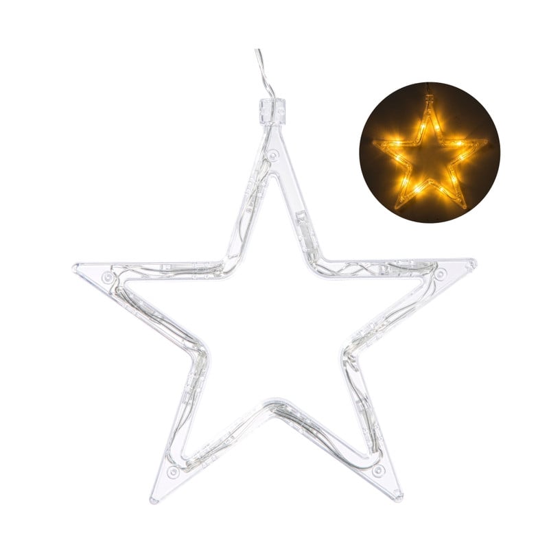 Kerst raamster LED - 18 cm - diverse varianten