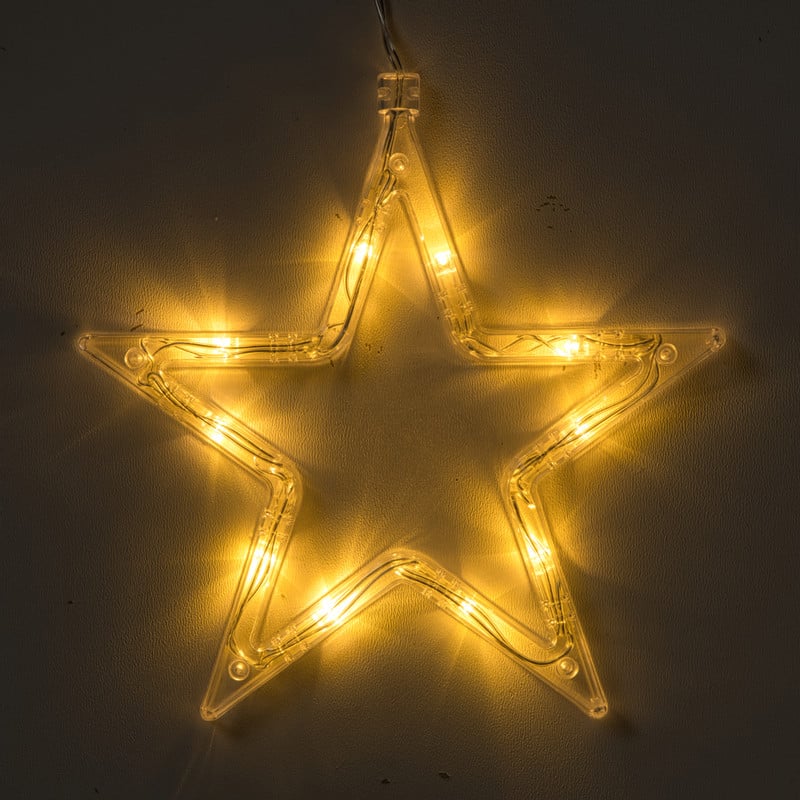 Kerst raamster LED - 18 cm - diverse varianten