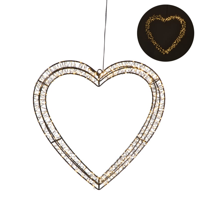 Kerstverlichting hart - ø38 cm - 480 lampjes