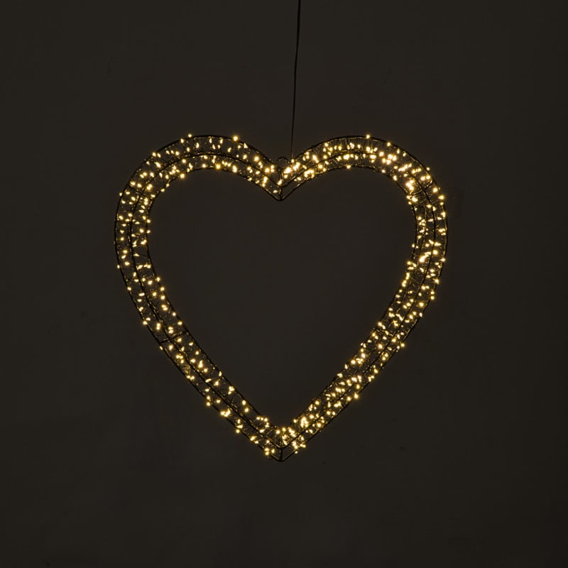 Kerstverlichting hart - ø38 cm - 480 lampjes