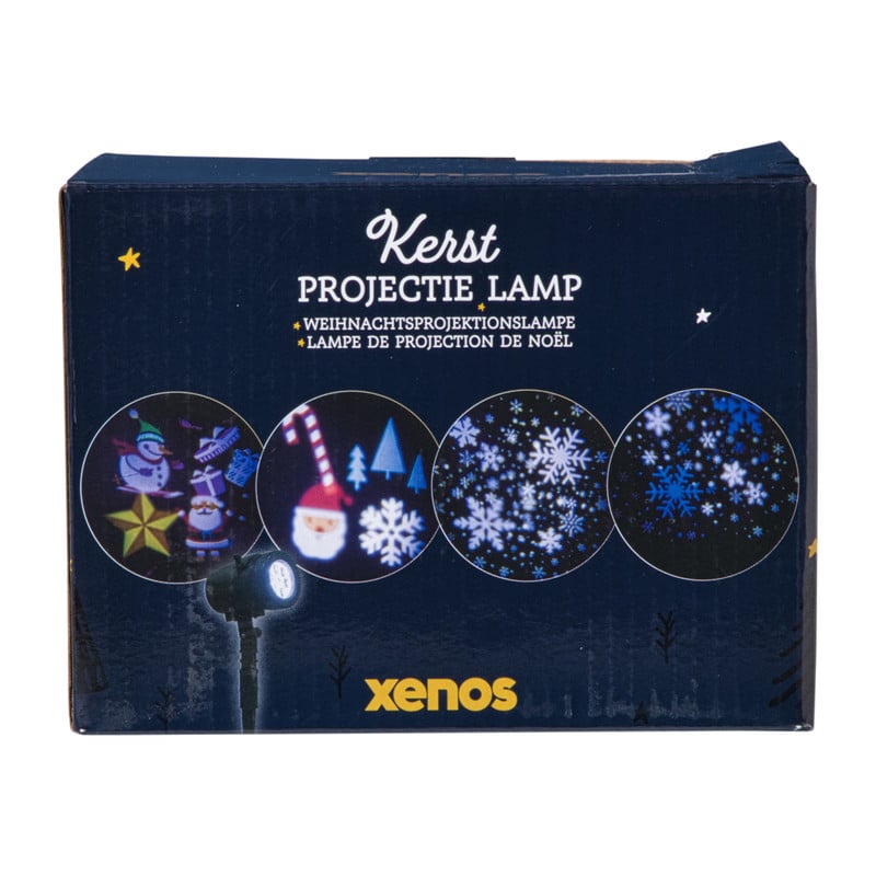 Projectielamp met kerstfiguren - 21x13x10.5 cm