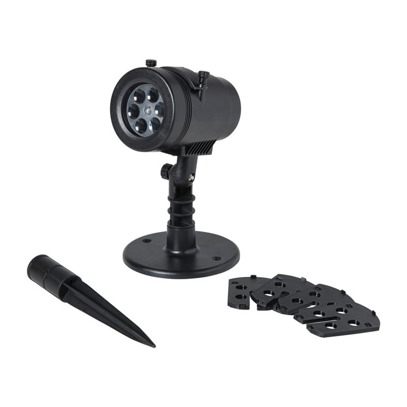 Projectielamp met kerstfiguren - 21x13x10.5 cm