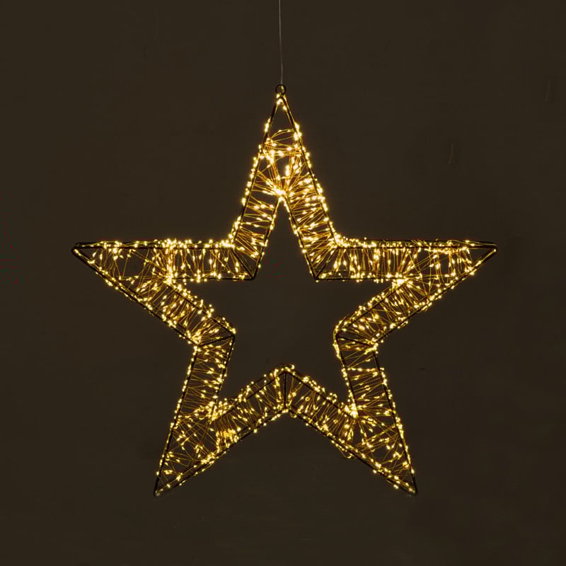 Kerstverlichting ster groot - warm wit - 58 cm
