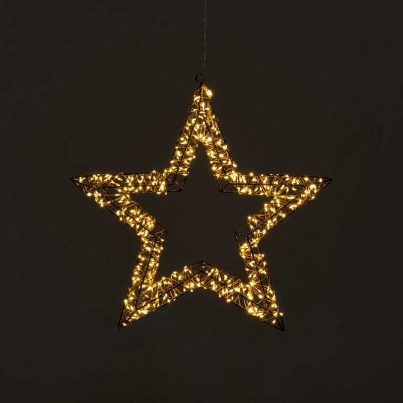 Kerstverlichting ster klein - warm wit - 38 cm
