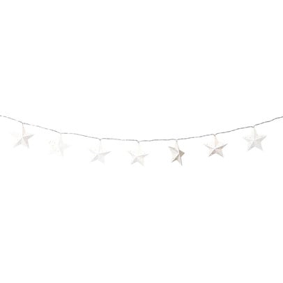 Kerst lichtslinger met sterren - wit - 1.35 meter