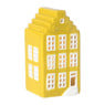 Kersthuisje - geel - 11x5.5x5.5 cm