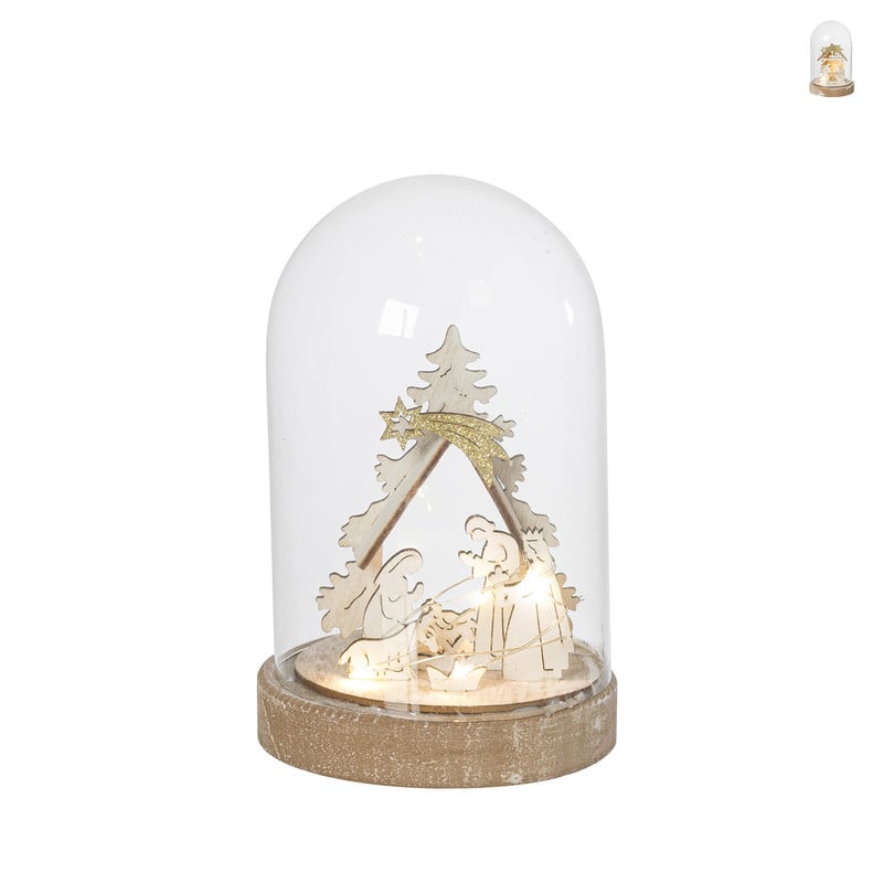 Stolp kerststal - diverse varianten - ø11x17 cm