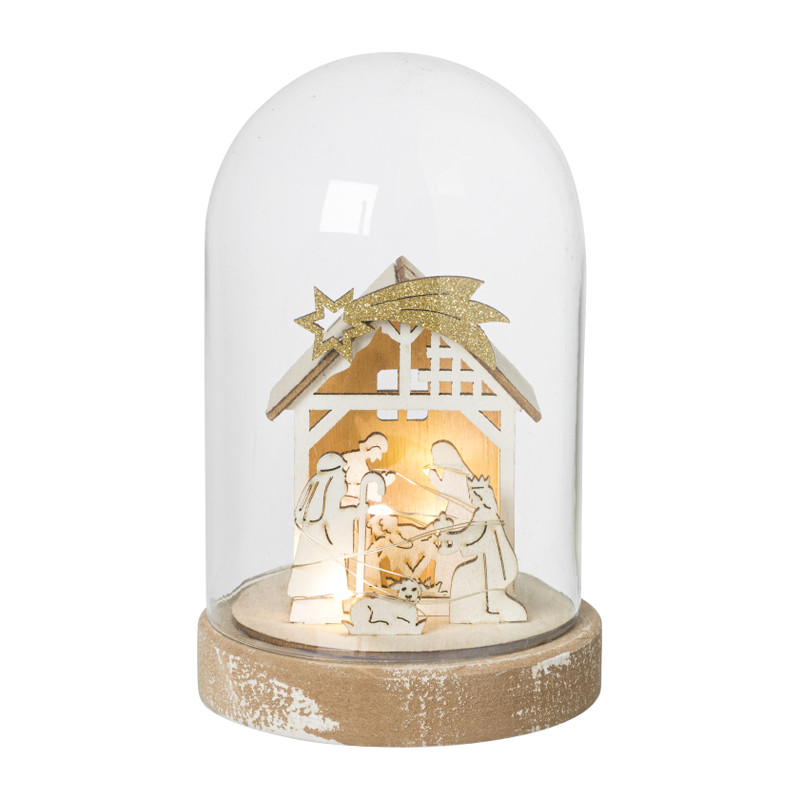 Stolp kerststal - diverse varianten - ø11x17 cm