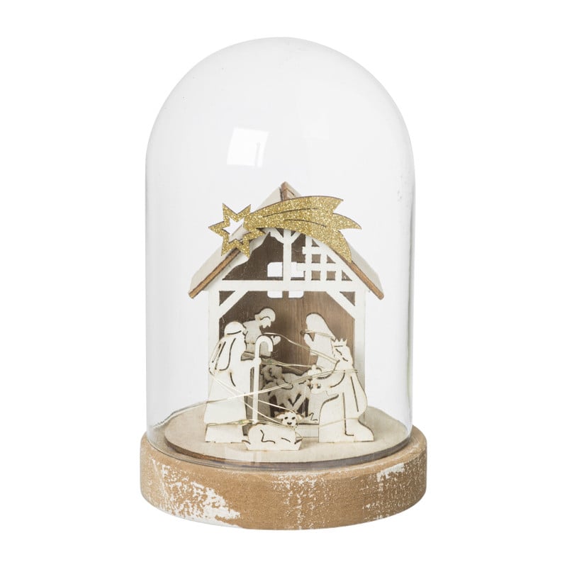 Stolp kerststal - diverse varianten - ø11x17 cm