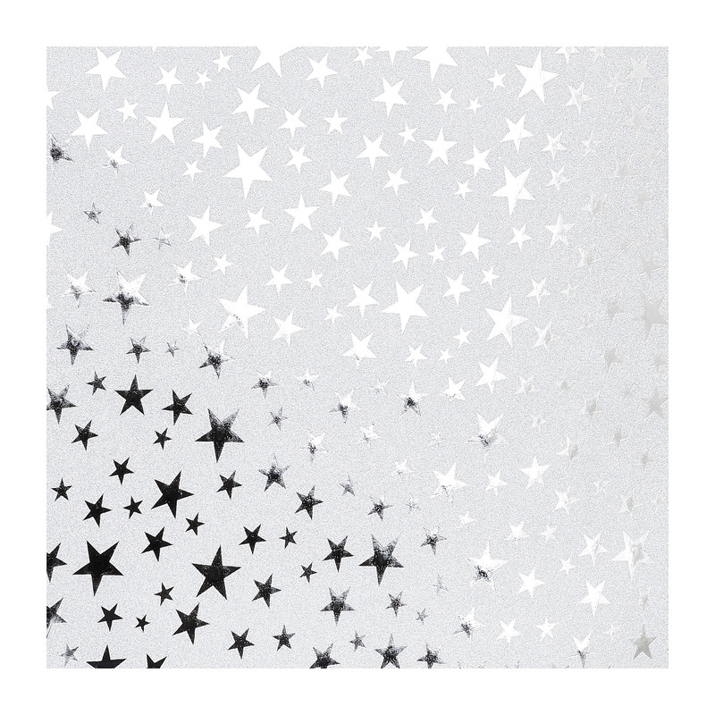 Kerst inpakpapier - glitter ster - 150x70 cm