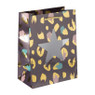 Kerst cadeautas leopard - paars/goud - 17.5x23 cm 