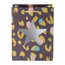 Kerst cadeautas leopard - paars/goud - 17.5x23 cm 