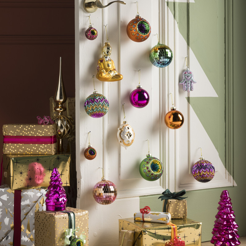 Kerst inpakpapier ster - goud - 70x200 cm