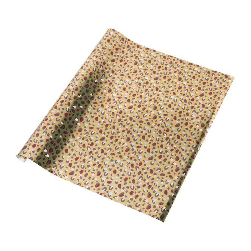 Inpakpapier luipaard - goudkleurig - 70 cm