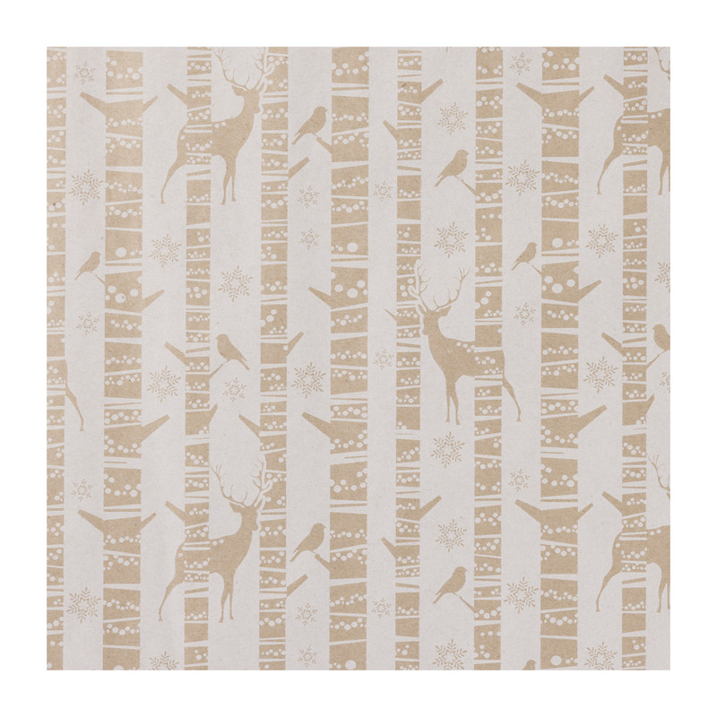Kerst inpakpapier kraft - diverse varianten - 70x200 cm
