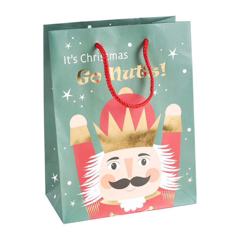 Cadeautasje - notenkraker - 18x23 cm 