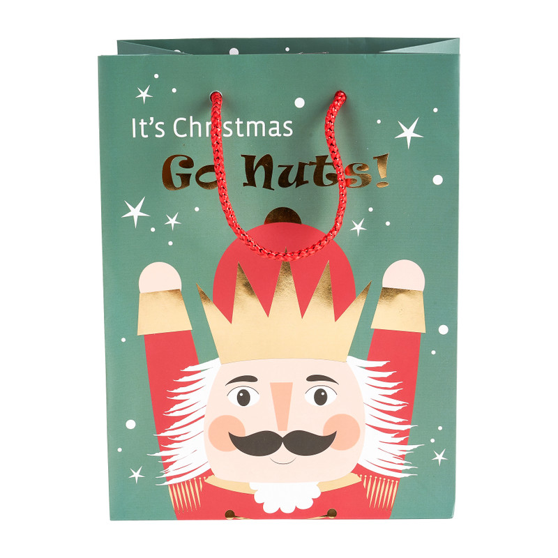 Cadeautasje - notenkraker - 18x23 cm 