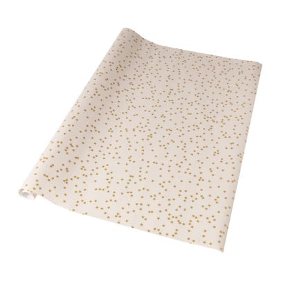 Kerst inpakpapier roze sterren - multikleur - 70x200 cm