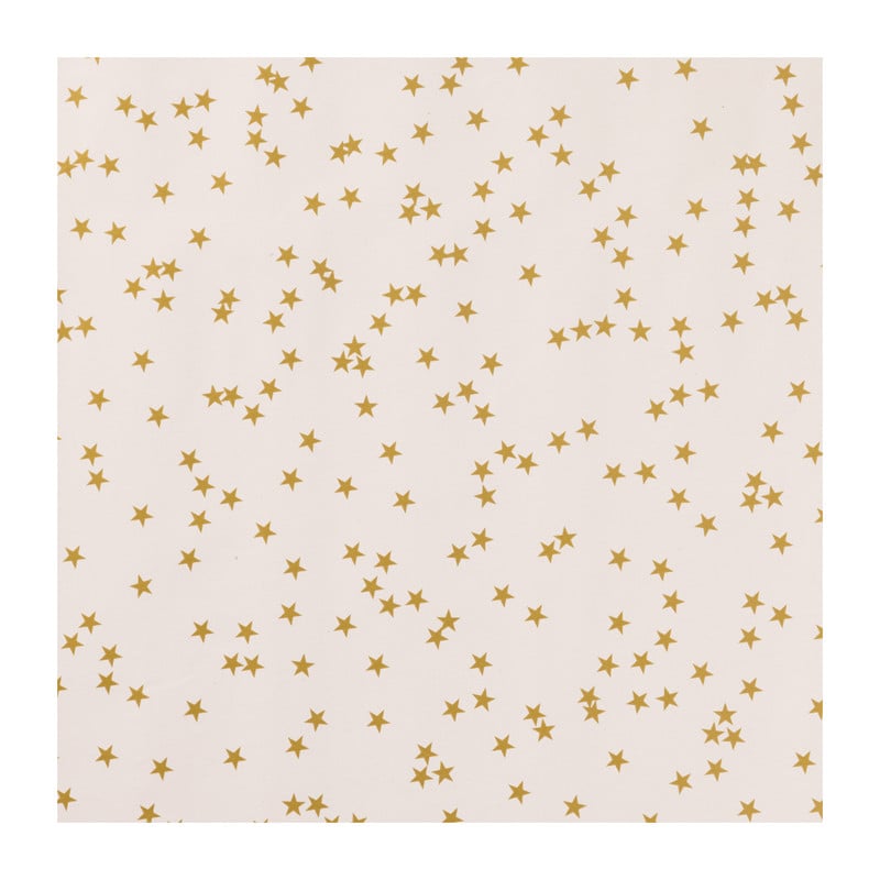 Kerst inpakpapier roze sterren - multikleur - 70x200 cm