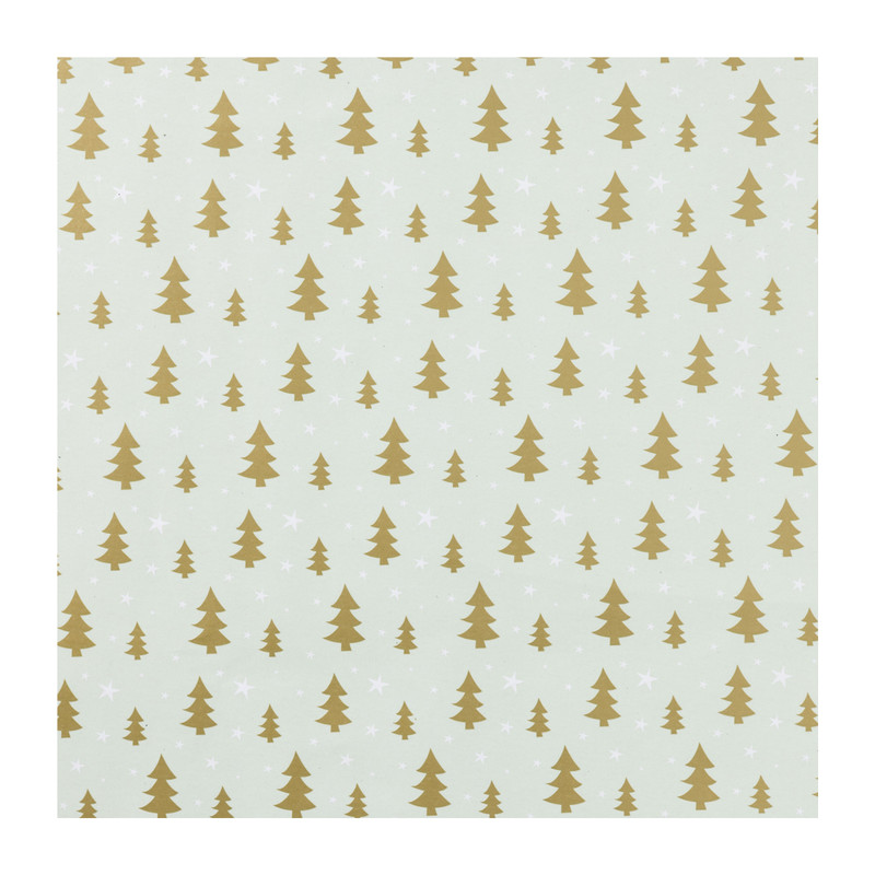 Kerst inpakpapier boompjes - multikleur - 70x200 cm