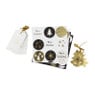 Tag en stickerset kerst - zwart/goudkleurig